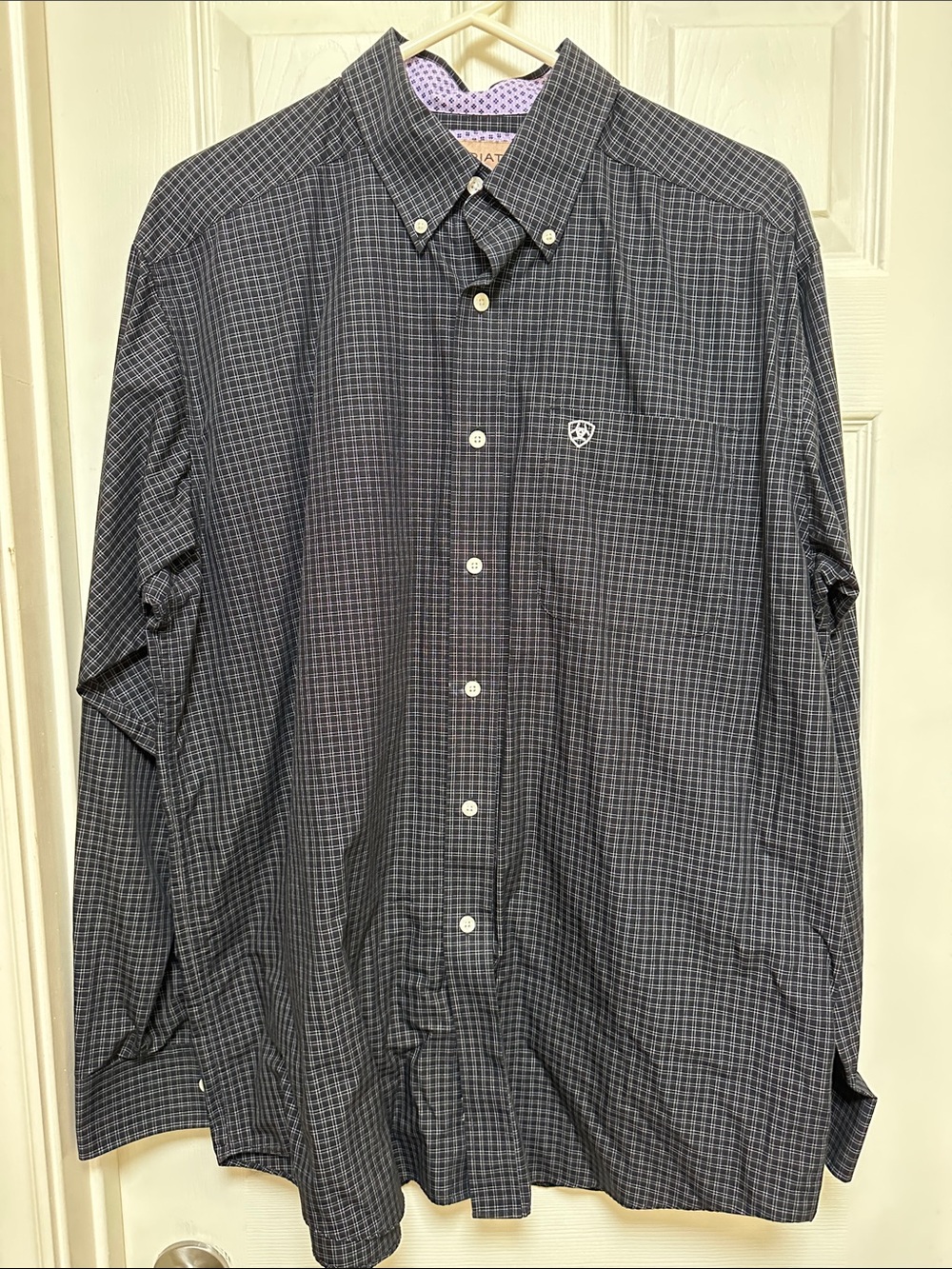 Ariat Men's Dark Charcoal Micro-Check Button-Down Shirt